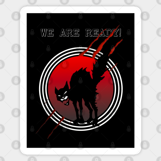 Sabot cat we are ready! Sabot Cat Sticker TeePublic